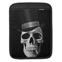 Top hat skull iPad sleeve