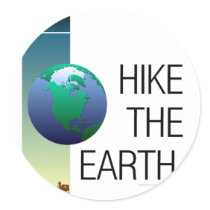 TOP Hike The Earth Round Sticker