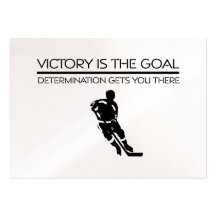 TOP Hockey Victory Slogan Business Card Template