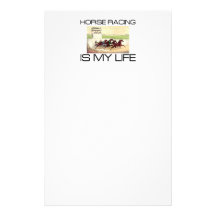 TOP Horse Racing Is My Life Stationery Paper