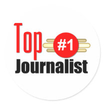 Top Journalist Round Sticker