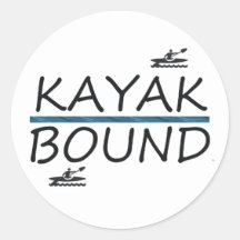 TOP Kayak Bound Round Sticker