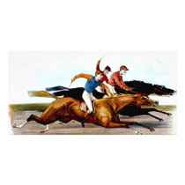 TOP Love Horse Racing Custom Photo Card