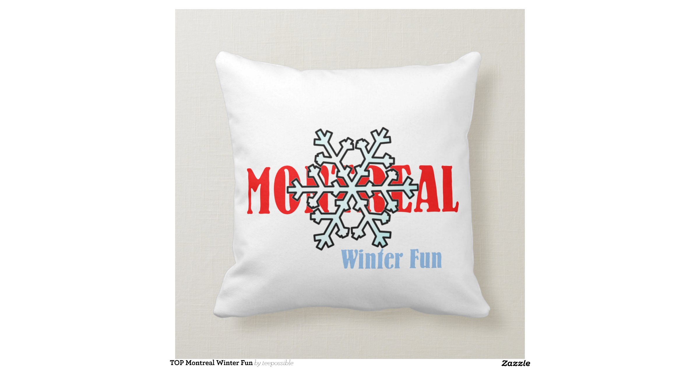 TOP Montreal Winter Fun Throw Pillows Zazzle