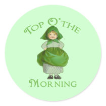 Top O the Morning Cute Products Round Stickers