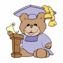 top of the class graduation bear design acrylic cut out