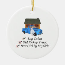 TOP Pickup Truck Christmas Tree Ornament