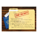 Top Secret Agent Mission Baby Gender Reveal Party Personalized Invites