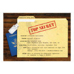 Top Secret Agent Mission Surprise Retirement Party Custom Invites