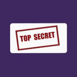 TOP SECRET Avery Label labels