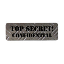 top secret - confidential custom return address label