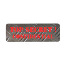 top secret - confidential return address labels