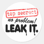Top Secret, No Problem! Leak it! Stickers