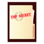 Top Secret Surprise Birthday Party Custom Invites invitations