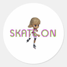 TOP Skate On Round Sticker
