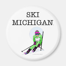TOP Ski Michigan Fridge Magnet