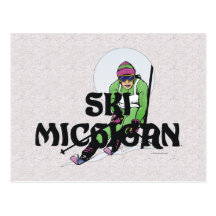 TOP Ski Michigan Postcard