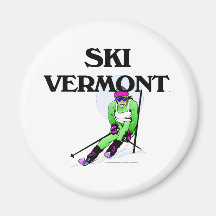 TOP Ski Vermont Refrigerator Magnet