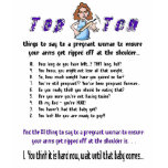 Top Ten Pregnant Lady t-shirts