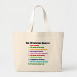 Top Ten Swimmers Excuses Tote Bag
