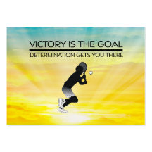 TOP Tennis Victory Slogan Business Card Template