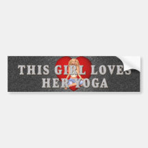 TOP This Girl Loves Yoga Bumper Sticker