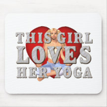 TOP This Girl Loves Yoga Mouse Pad