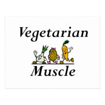 TOP Vegetarian Muscle Post Cards