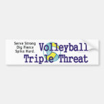 TOP Volleyball Triple Threat Bumper Stickers
