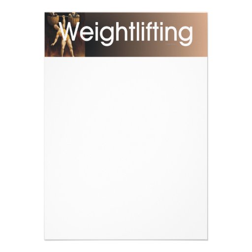 TOP Weightlifting Old School Personalized Invitation