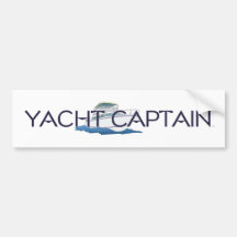 TOP Yacht Captain Bumper Sticker