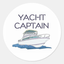 TOP Yacht Captain Round Stickers