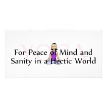 TOP Yoga Slogan Photo Greeting Card
