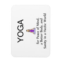 TOP Yoga Slogan Rectangular Magnets