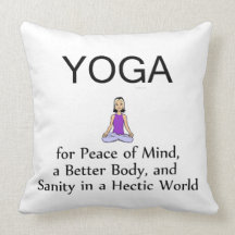 TOP Yoga Slogan Throw Pillow