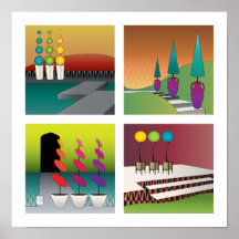 Topiary Poster – White Border