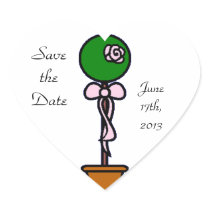 Topiary Save the Date Sticker