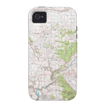 Topographic Map Vibe iPhone 4 Cases
