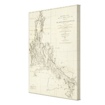 Topographical Map of Nevada and Arizona Canvas Prints