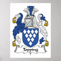 Topping Family Crest Poster