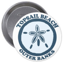Topsail Beach. Pinback Buttons
