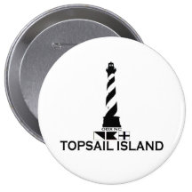 Topsail Island. Pinback Button