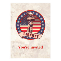 Torch of Liberty Personalized Announcements