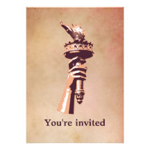 Torch of Liberty Personalized Invites
