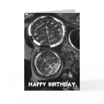 torcycle Gauges - Birthday Card