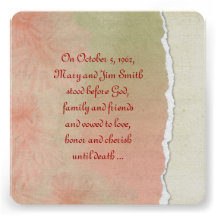 Torn Paper Vow Renewal Invites