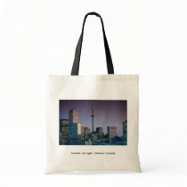 Toronto, by night, Ontario, Canada Canvas Bags
