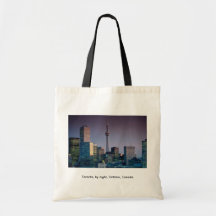 Toronto, by night, Ontario, Canada Canvas Bags