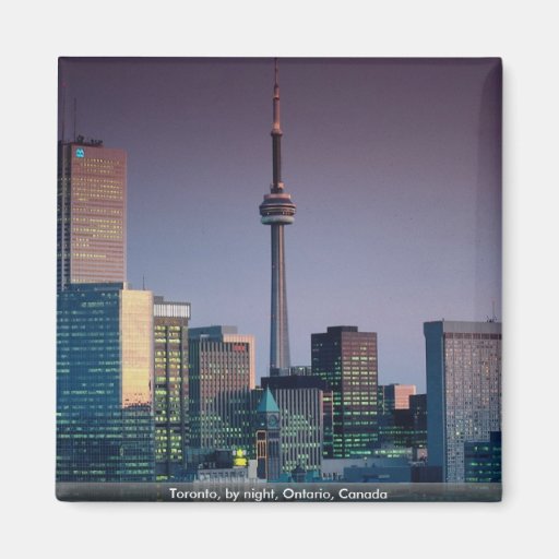 Toronto, by night, Ontario, Canada Fridge Magnets