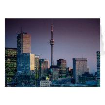 Toronto, by night, Ontario, Canada Greeting Card